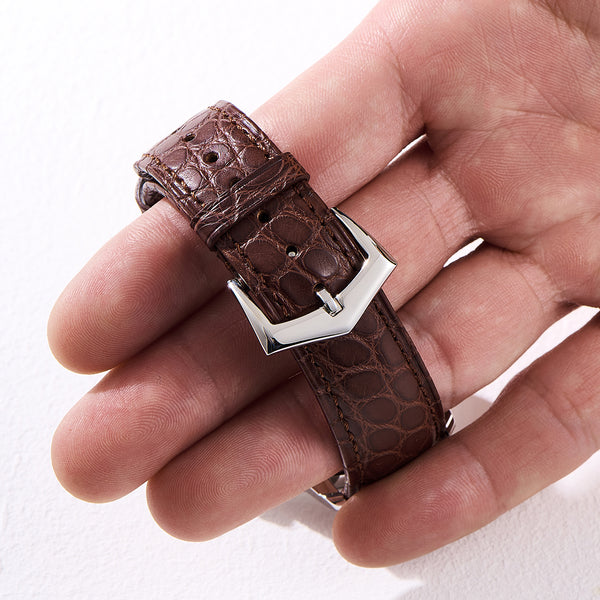 Brown Alligator Leather Strap