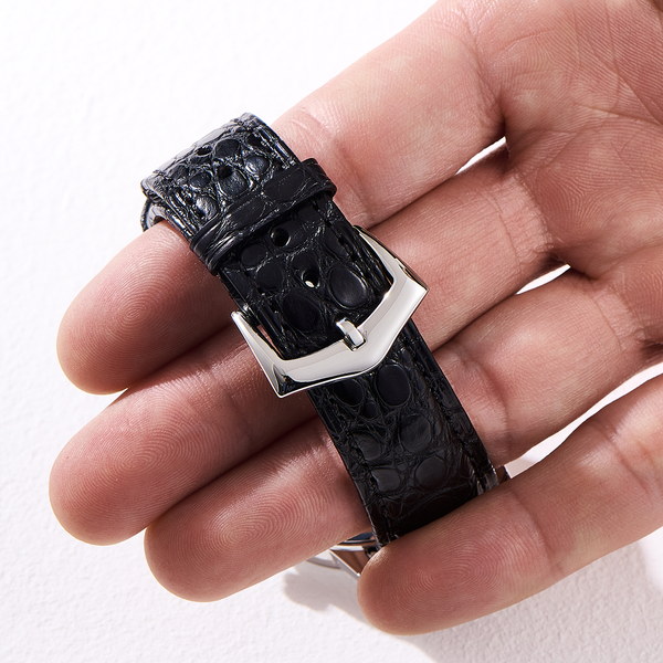 Black Alligator Leather Strap